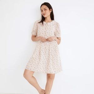 NWT Madewell Collared Puff-Sleeve Mini Dress in Piccola Floral - sz 6